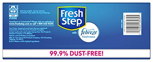 Fresh Step Odor Shield Scented Litter with The Power of Febreze, Clumping Cat Litter - 14 lbs