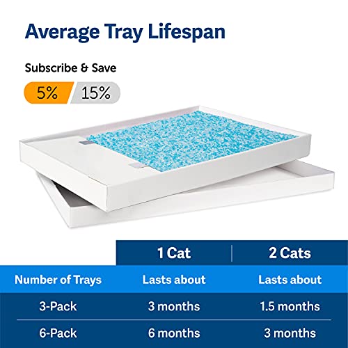 PetSafe ScoopFree Self-Cleaning Cat Litter Box Tray Refills with Premium Blue Non-Clumping Crystals, 3-Pack