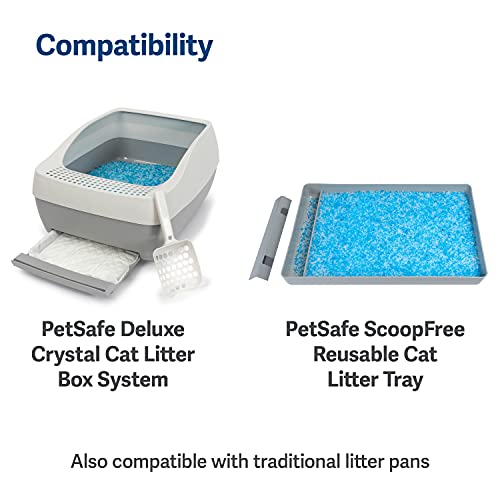 PetSafe ScoopFree Premium Crystal Non-Clumping Cat Litter - Fresh, Low-Tracking Odor Control - 2-Pack Refills, 4.5 lb per Pack (9 lb Total) - Original Blue