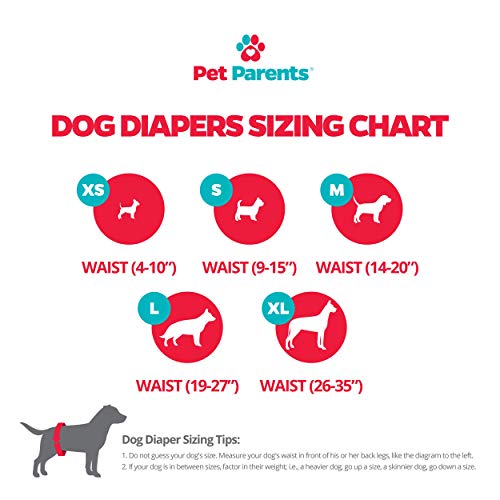 Pet Parents Washable Dog Diapers (3pack) of Doggie Diapers, Color: Natural, Size: Medium Dog Diapers