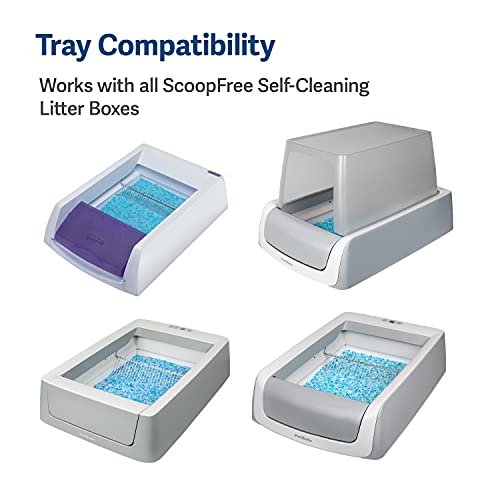 PetSafe ScoopFree Self-Cleaning Cat Litter Box Tray Refills with Premium Blue Non-Clumping Crystals, 6-Pack