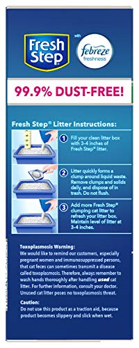 Fresh Step Odor Shield Scented Litter with The Power of Febreze, Clumping Cat Litter - 14 lbs