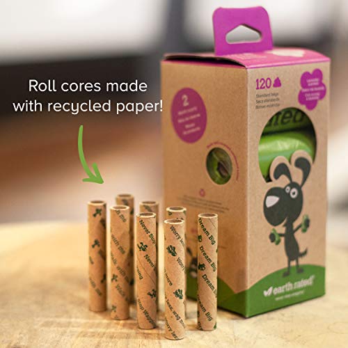 Earth Rated Dog Poop Bags, Guaranteed Leak Proof and Extra Thick Waste Bag Refill Rolls For Dogs, Lavender Scented, 120 Count