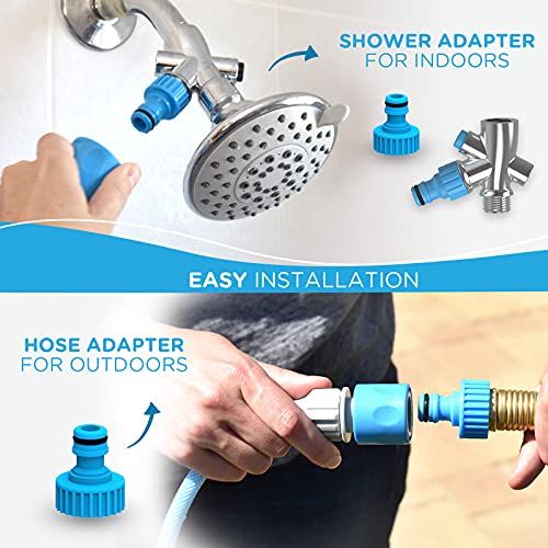 Aquapaw Dog Bath Brush - Sprayer and Scrubber Tool in One - Indoor/Outdoor Dog Bathing Supplies - Pet Grooming for Dogs or Cats with Long and Short Hair - Dog Wash with Hose and Shower Attachment