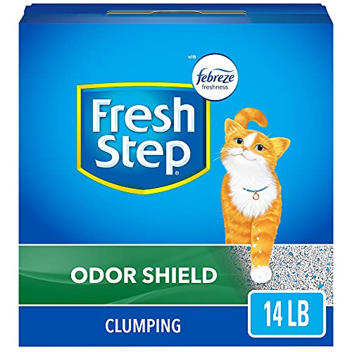 Fresh Step Odor Shield Scented Litter with The Power of Febreze, Clumping Cat Litter - 14 lbs