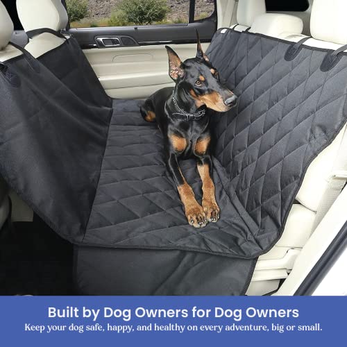 4Knines Dog Seat Cover with Hammock for Full Size Trucks and Large SUVs - Black Extra Large - USA Based Company