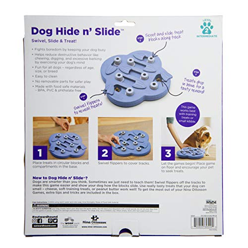 Nina Ottosson by Outward Hound Dog Hide N' Slide Purple Interactive Treat Puzzle Dog Toy