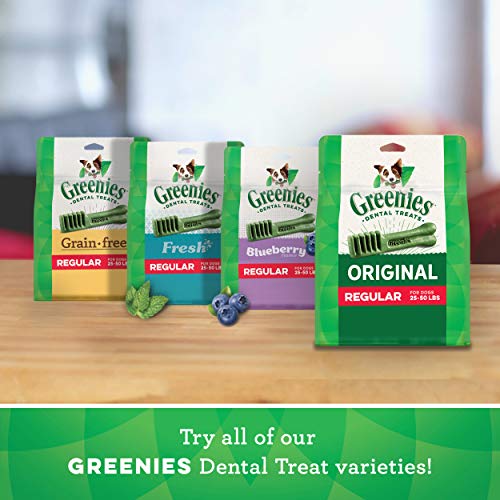 GREENIES Original Large Natural Dog Dental Care Chews Oral Health Dog Treats, 12 oz. Pack (8 Treats)