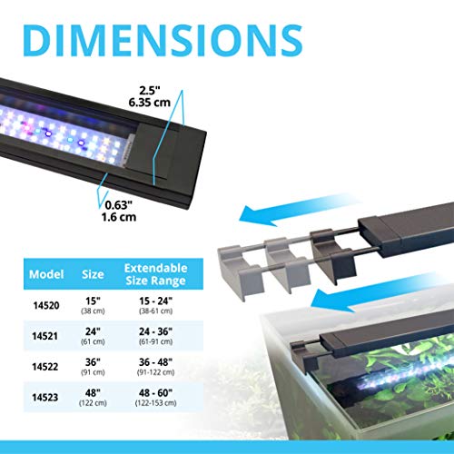 Fluval Plant 3.0 LED Planted Aquarium Lighting, 59 Watts, 48-60 Inches