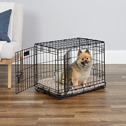 MidWest Homes for Pets Newly Enhanced Single & Double Door iCrate Dog Crate, Includes Leak-Proof Pan, Floor Protecting Feet, Divider Panel & New Patented Features