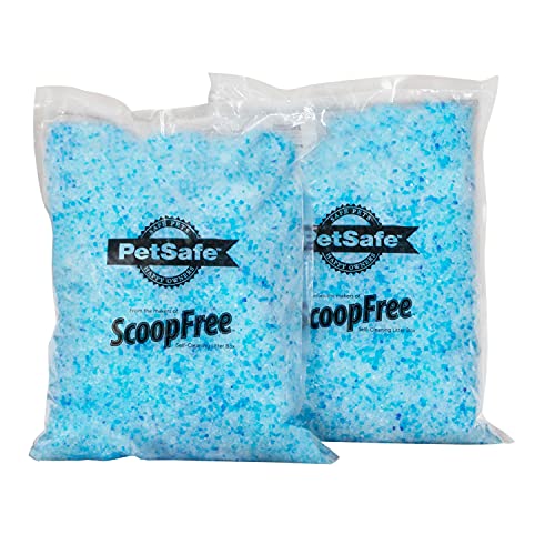 PetSafe ScoopFree Premium Crystal Non-Clumping Cat Litter - Fresh, Low-Tracking Odor Control - 2-Pack Refills, 4.5 lb per Pack (9 lb Total) - Original Blue