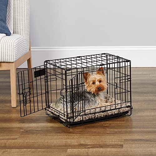 MidWest Homes for Pets Newly Enhanced Single & Double Door iCrate Dog Crate, Includes Leak-Proof Pan, Floor Protecting Feet, Divider Panel & New Patented Features