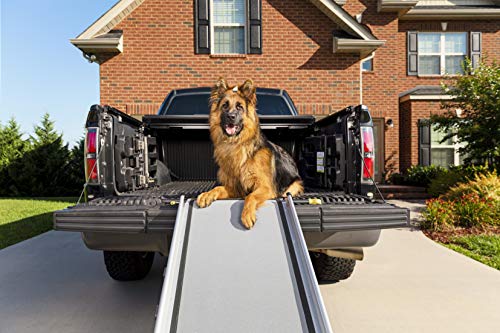 PetSafe Happy Ride Extra Long Telescoping Dog Ramp for Cars, Trucks, SUVs & Minivans - 87 Inch Portable Pet Ramp for Large Dogs - Aluminum Frame Weighs Only 18 lb, Supports up to 300 lb, Easy Storage