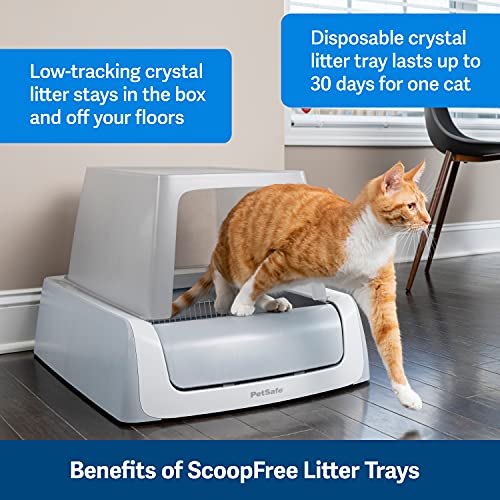 PetSafe ScoopFree Self-Cleaning Cat Litter Box Tray Refills with Premium Blue Non-Clumping Crystals, 3-Pack