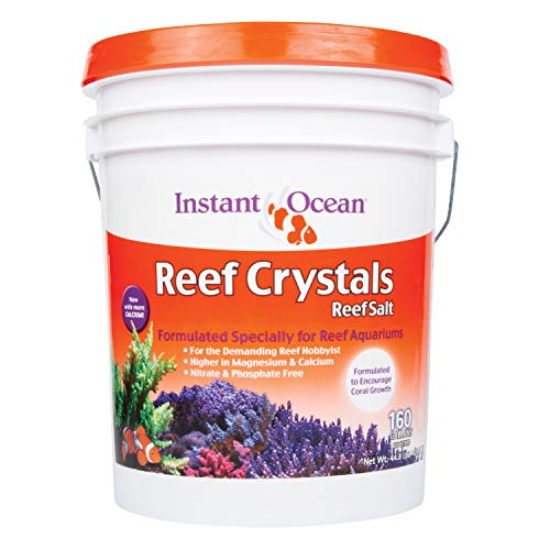 Instant Ocean Reef Crystals Reef Salt For 160 Gallons, Enriched Formulation For aquariums