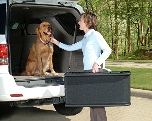 PetSafe Happy Ride Folding Dog Ramp for Cars, Trucks, & SUVs - 62 Inch Portable Pet Ramp for Large Dogs with Siderails, Non-Slip - Weighs Only 10 lb, Supports up to 150 lb, Easy Storage, Folds in Half