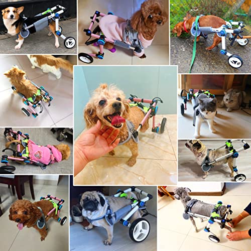 HobeyHove Dog Wheelchair for Back Legs,Assist Small Pets with Paralyzed Hind Limbs to Recover Their Mobility 2 Colour 5-Size (S White)