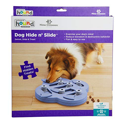 Nina Ottosson by Outward Hound Dog Hide N' Slide Purple Interactive Treat Puzzle Dog Toy