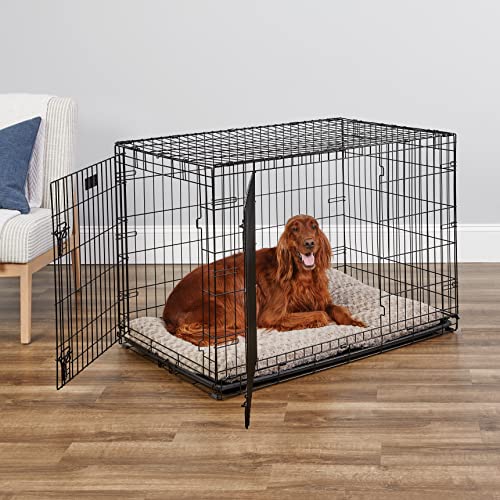 MidWest Homes for Pets Newly Enhanced Single & Double Door iCrate Dog Crate, Includes Leak-Proof Pan, Floor Protecting Feet, Divider Panel & New Patented Features