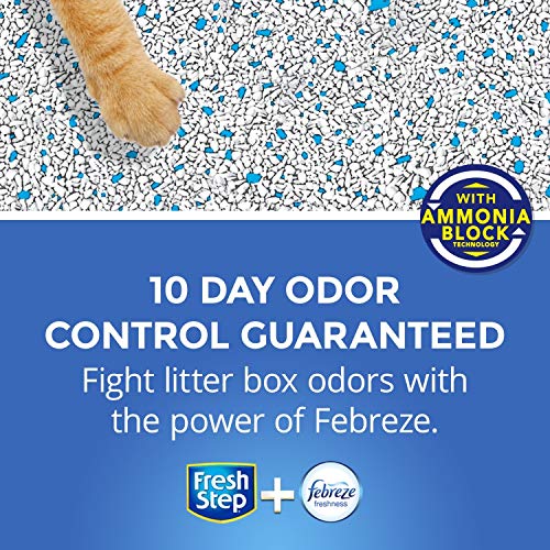 Fresh Step Extreme Scented Litter with the Power of Febreze, Clumping Cat Litter Mountain Spring, 14 Pounds (Package May Vary)